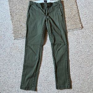 Olive Green J Crew Stretch Chinos 29x32